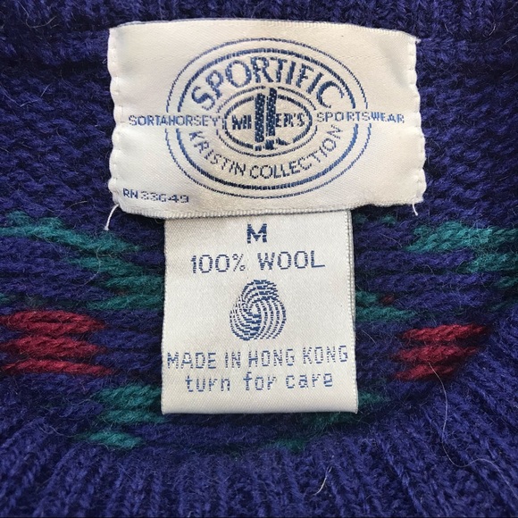 Vintage Miller’s Sportific Kristin Collection Horse Equestrian Wool Sweater - M - Picture 15 of 16